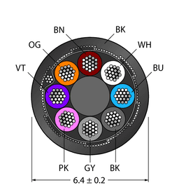 Thumbnail for CABLE8X0.25-SH-PVC-BK-500M/TEL