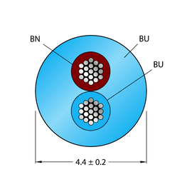 Thumbnail for CABLE2X0.50-XX-PUR-BU-100M/TXB