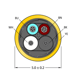 Thumbnail for CABLE5X0.34-XX-PVC-YE-500M/TEY