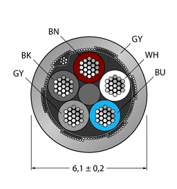 Thumbnail for CABLE5X0.34-SH-PVC-GY-500M/TEG