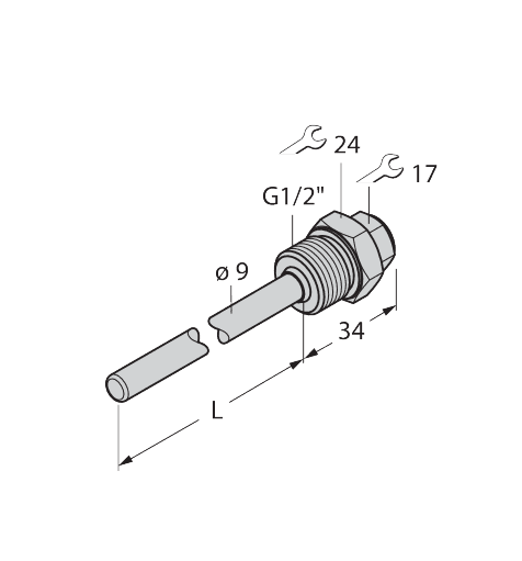 THW-6-G1/2-TI-L050