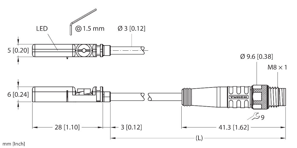 BIM-UNT-AP7X-0.3-PSG3M 25Pcs